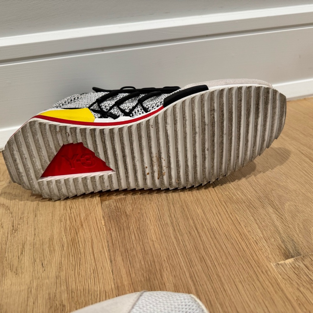 sold out Y-3 Yohjo Yamamoto Harigane Red Black White Sneaker Rare US 10.5 - Picture 6 of 9